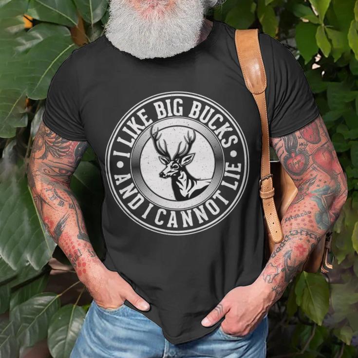 Funny I Like Big Bucks And I Cannot Lie Deer Hunting Unisex T-Shirt Gifts for Old Men