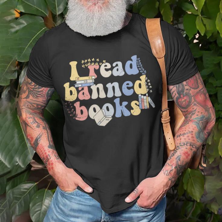 Funny I Read Banned Books Lovers Books Unisex T-Shirt Gifts for Old Men