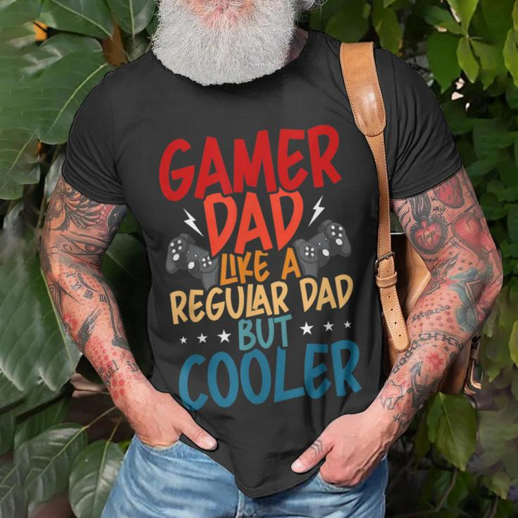 Gamer Dad Like A Regular Dad Video Gamer Gaming Unisex T-Shirt Gifts for Old Men