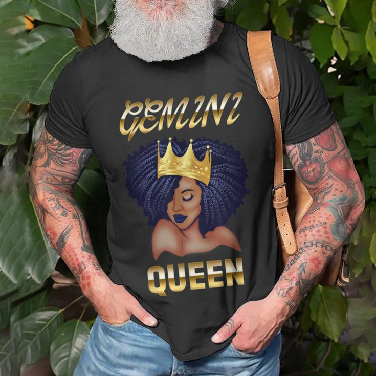 Gemini Queen Born In May-June Black Queen Birthday Unisex T-Shirt Gifts for Old Men