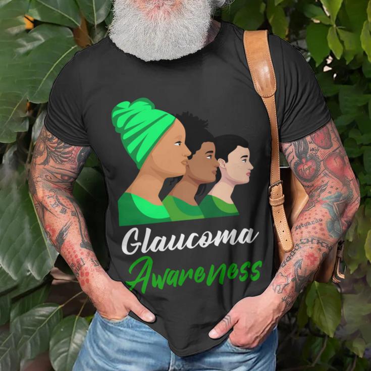 Glaucoma Awareness Green Women Glaucoma Glaucoma Awareness Unisex T-Shirt Gifts for Old Men