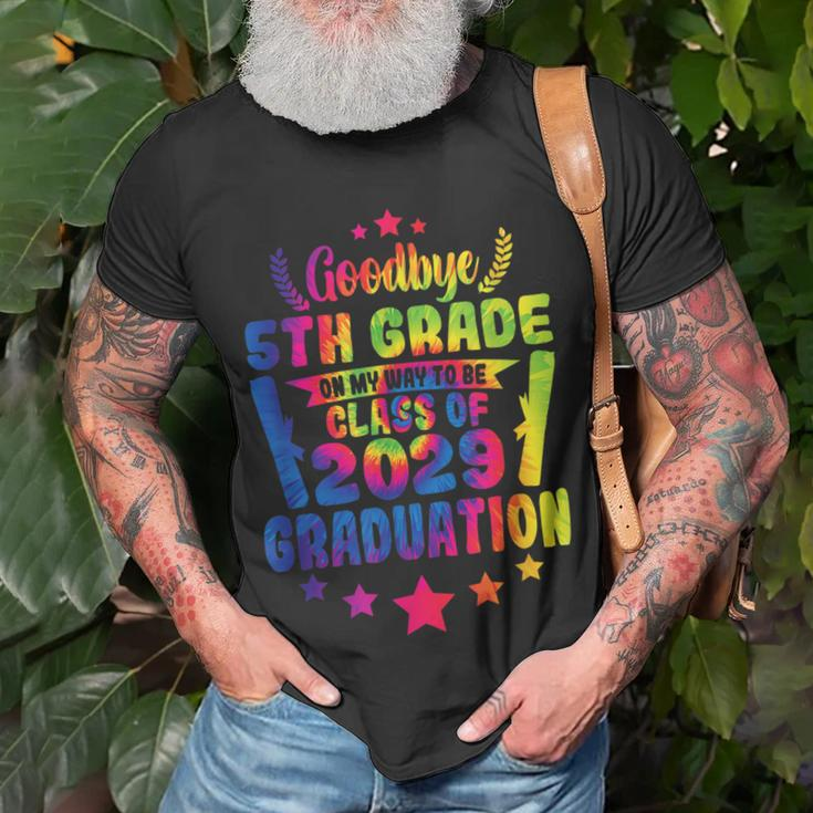 Goodbye 5Th Grade Class Of 2029 Graduate 5Th Grade Tie Dye Unisex T-Shirt Gifts for Old Men
