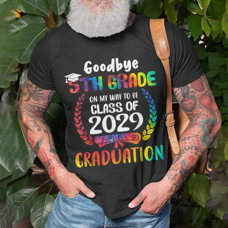 Goodbye 5Th Grade Class Of 2029 Graduate 5Th Grade Tie Dye V2 Unisex T-Shirt Gifts for Old Men