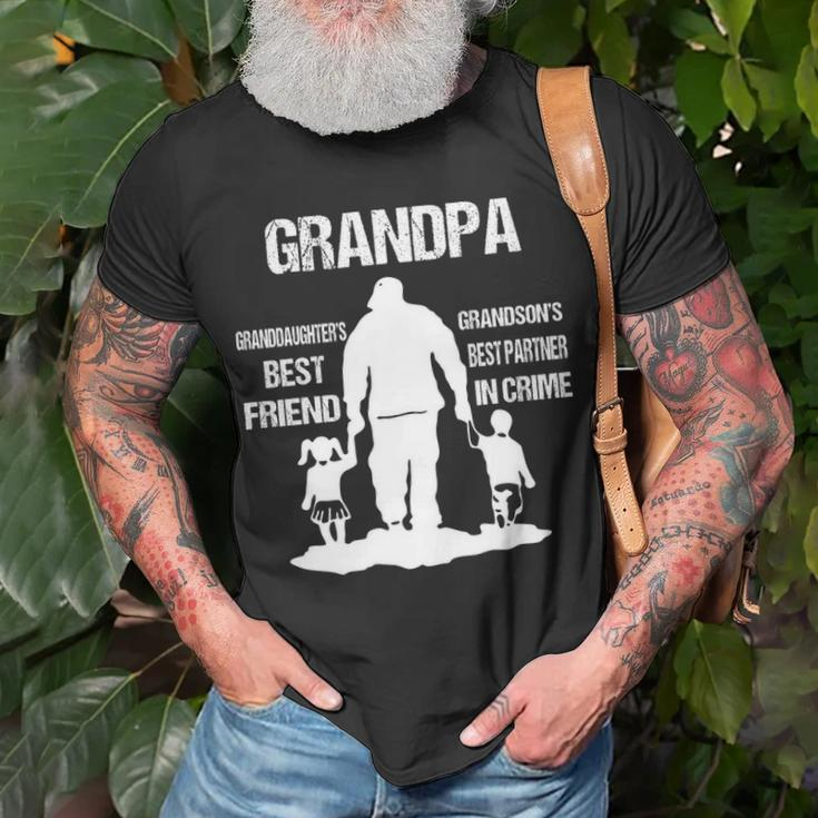 Grandpa Grandpa Best Friend Best Partner In Crime T-Shirt Gifts for Old Men