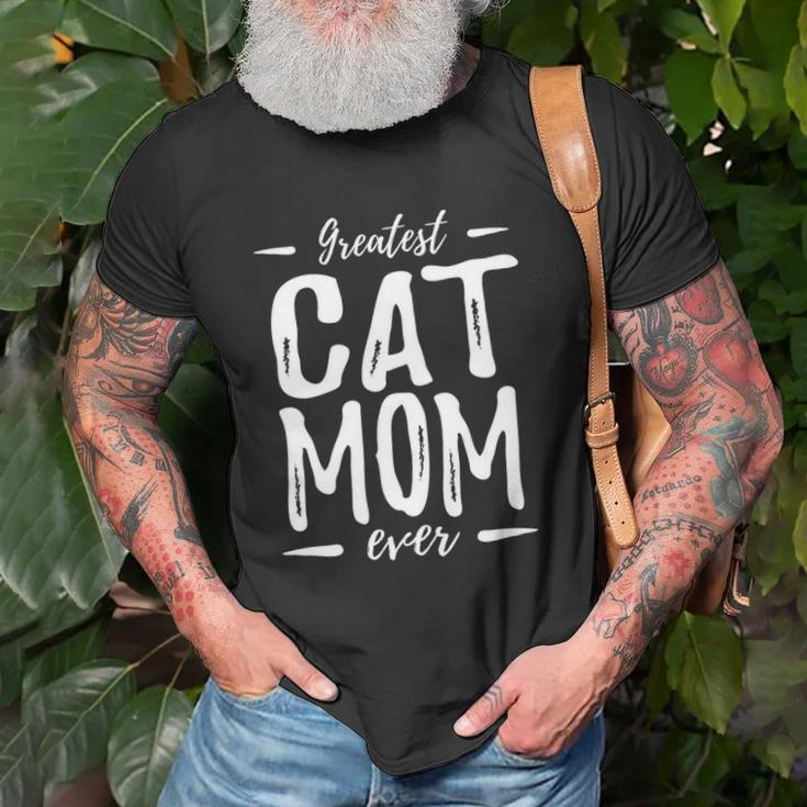 Greatest Cat Mom Funny Cat Lover Gift Idea Unisex T-Shirt Gifts for Old Men