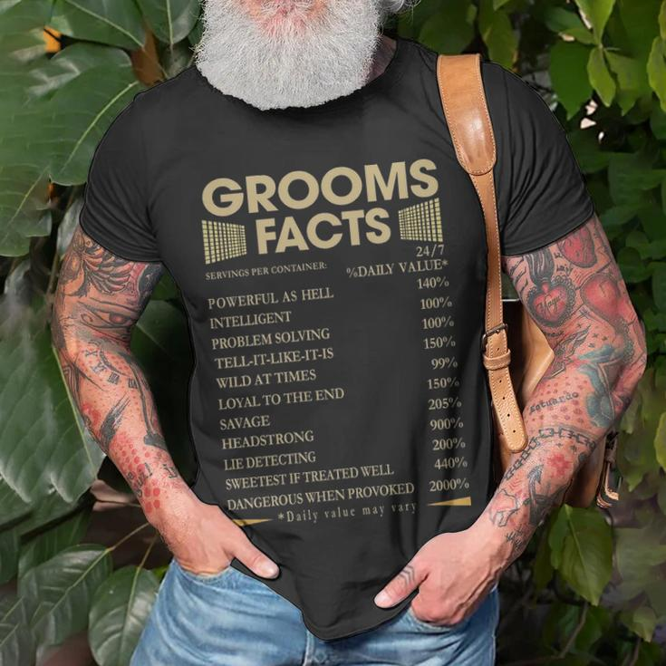 Grooms Name Grooms Facts T-Shirt Gifts for Old Men
