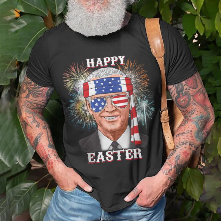 Happy Easter Confused Joe Biden 4Th Of July Funny Unisex T-Shirt Gifts for Old Men