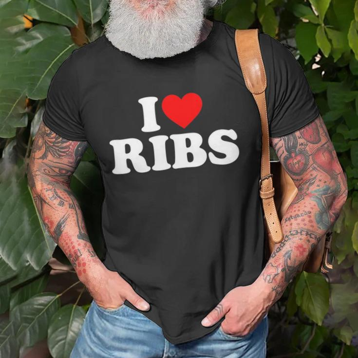 I Love Ribs I Heart Ribs Food Lover Unisex T-Shirt Gifts for Old Men