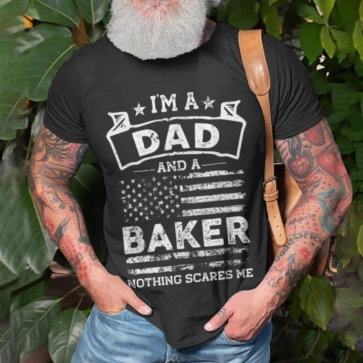 Im A Dad And Baker Funny Fathers Day & 4Th Of July Unisex T-Shirt Gifts for Old Men