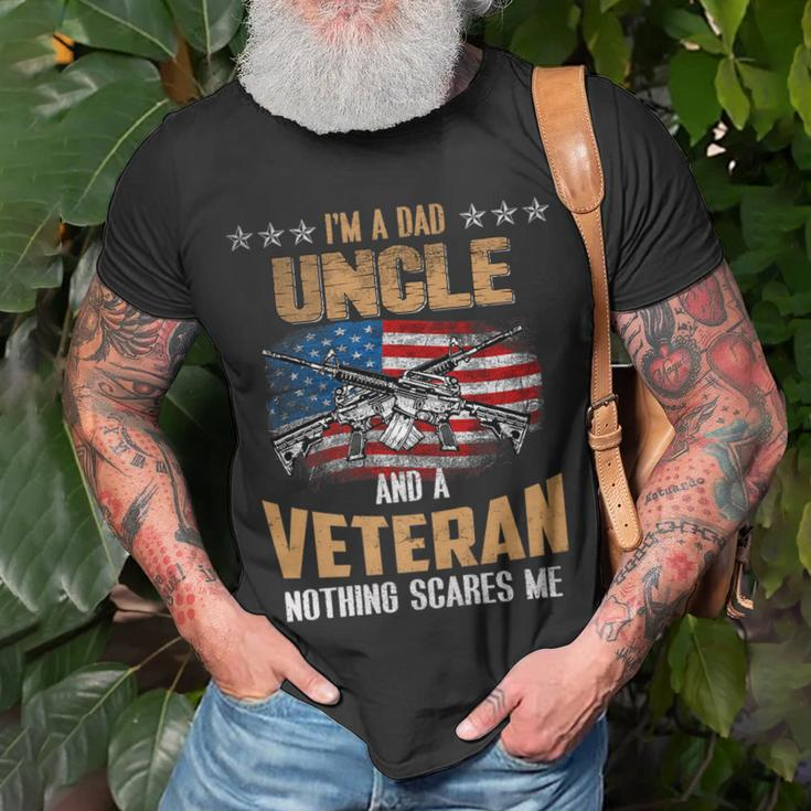 Im A Dad Uncle And A Veteran Fathers Day Fun 4Th Of July Unisex T-Shirt Gifts for Old Men