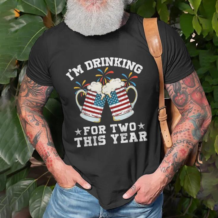 Im Drinking For Two This Year Pregnancy 4Th Of July Unisex T-Shirt Gifts for Old Men