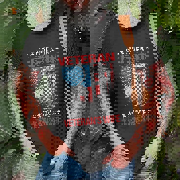 Im The Veteran And The Veterans Wife - Female Veterans Unisex T-Shirt Gifts for Old Men