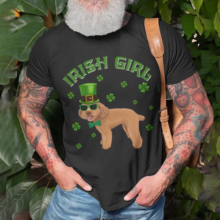 Irish Girl Leprechaun Poodle Dog St Patricks Day Kids Unisex T-Shirt Gifts for Old Men