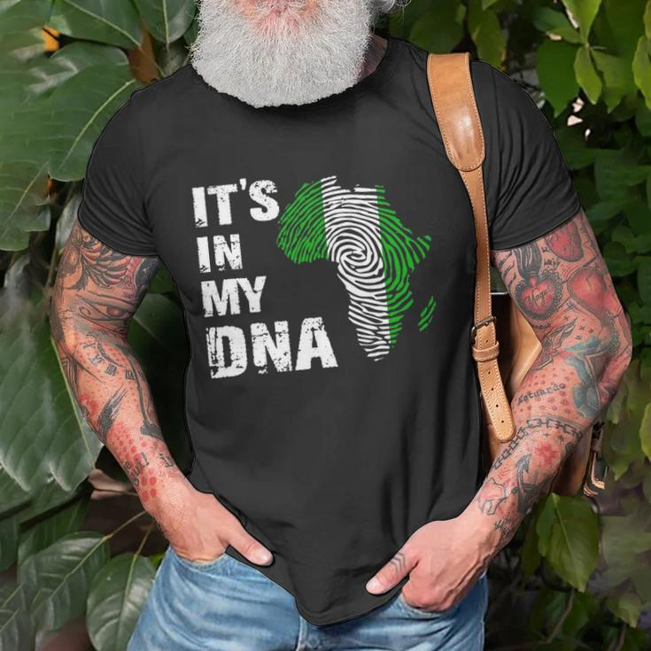 Its In My Dna Proud Nigeria Africa Usa Fingerprint Unisex T-Shirt Gifts for Old Men
