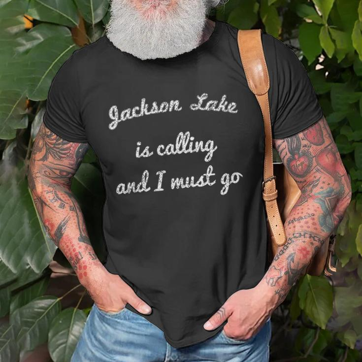 Jackson Lake Georgia Funny Fishing Camping Summer Gift Unisex T-Shirt Gifts for Old Men