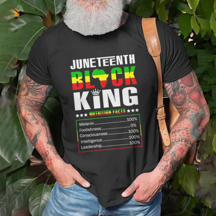 Juneteenth Black King Nutritional Facts Boys T-shirt Gifts for Old Men