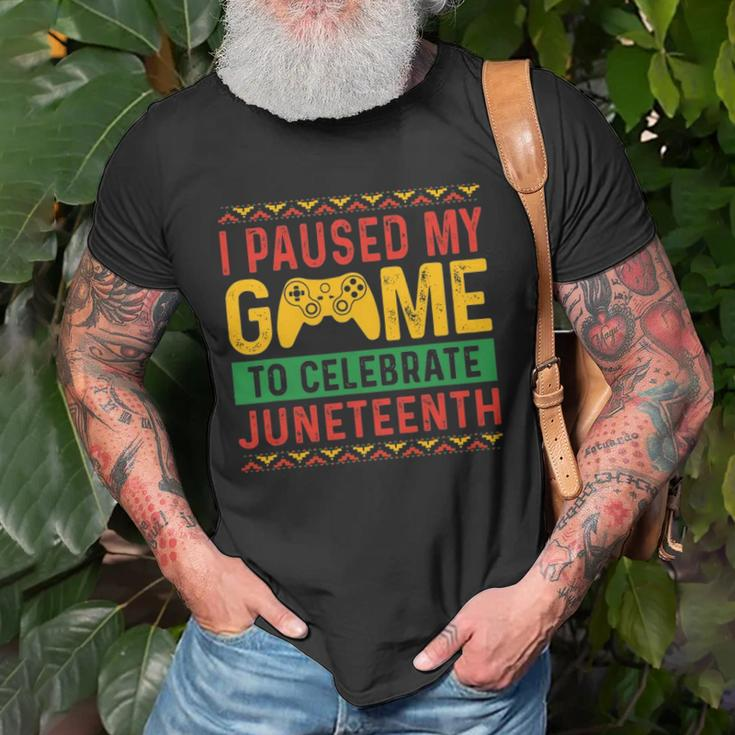 Juneteenth Gamer I Pause My Game To Celebrate Juneteeth T-shirt Gifts for Old Men