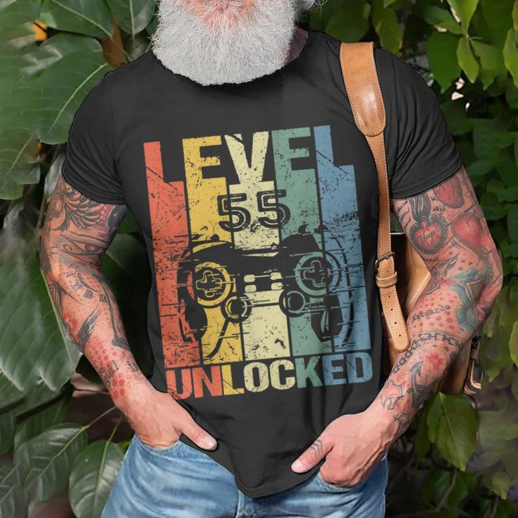 Level 55 Unlocked Awesome 1967 Video Game 55Th Birthday Gift Unisex T-Shirt Gifts for Old Men