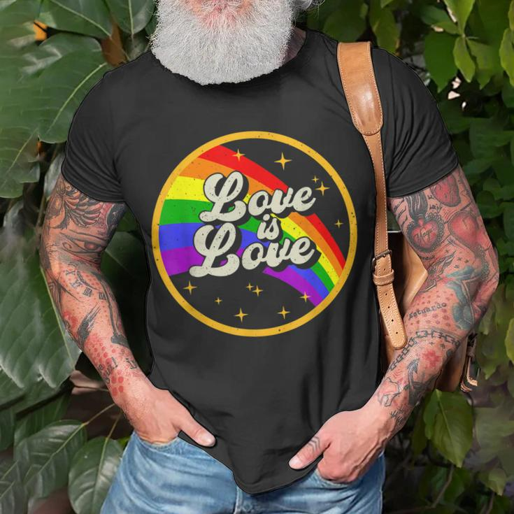 Love Is Love Rainbow Lgbt Gay Lesbian Pride Unisex T-Shirt Gifts for Old Men