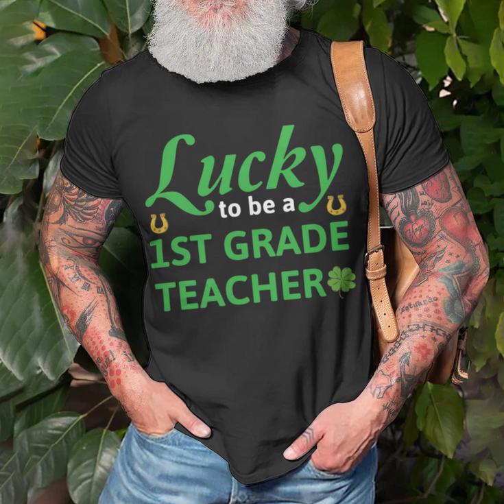 Lucky To Be A 1St Grade Teacher St Patrick Day Unisex T-Shirt Gifts for Old Men