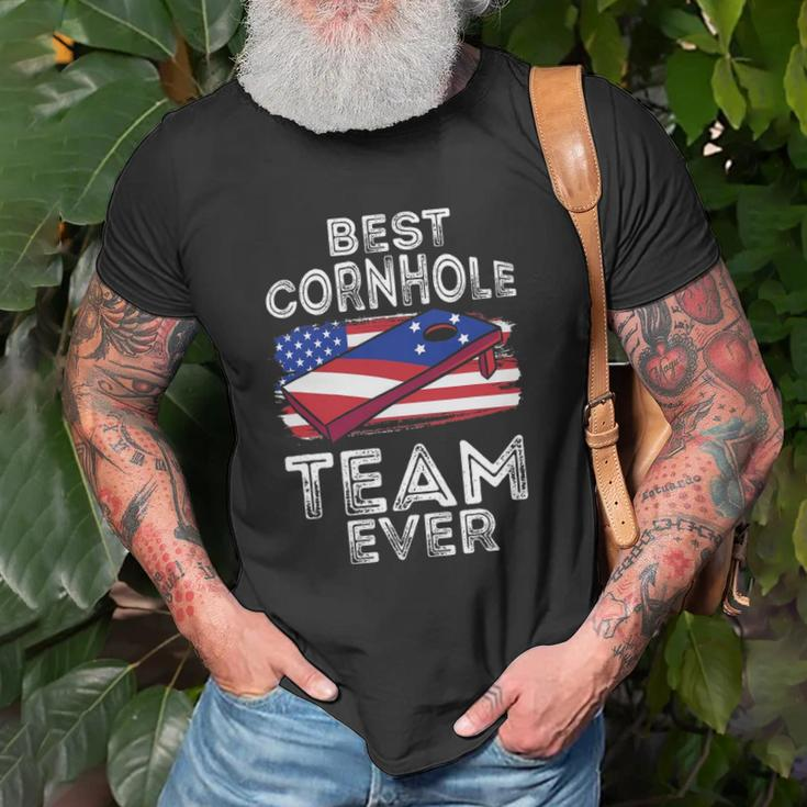 Matching Cornhole Gift For Tournament - Best Cornhole Team Unisex T-Shirt Gifts for Old Men