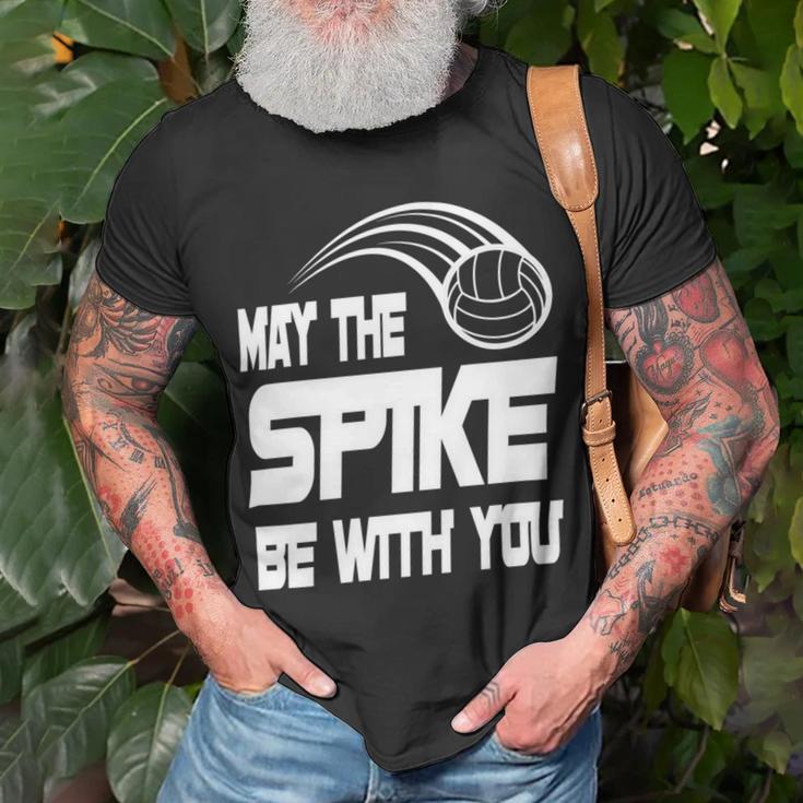 May The Spike Be With You Funny Volleyball Unisex T-Shirt Gifts for Old Men