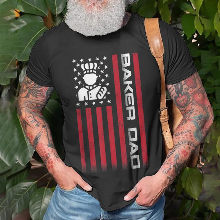 Mens 4Th Of July Us Flag Baker Dad Gift For Fathers Day Unisex T-Shirt Gifts for Old Men