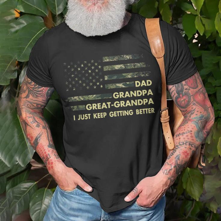 Mens Fathers Day Gift From Grandkids Dad Grandpa Great Grandpa Unisex T-Shirt Gifts for Old Men