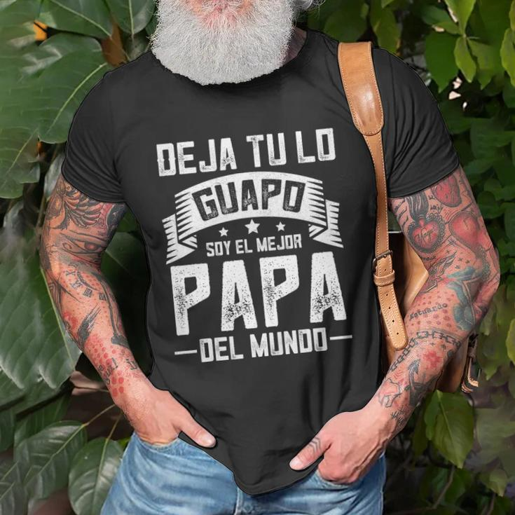 Mens Mexican Mejor Papa Dia Del Padre Camisas Fathers Day Unisex T-Shirt Gifts for Old Men