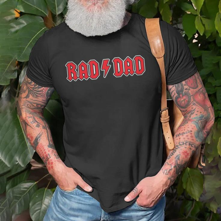 Mens Rad Dad Cool Vintage Rock And Roll Funny Fathers Day Papa Unisex T-Shirt Gifts for Old Men