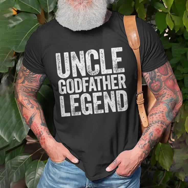 Mens Uncle Godfather Legend Happy Fathers Day Unisex T-Shirt Gifts for Old Men