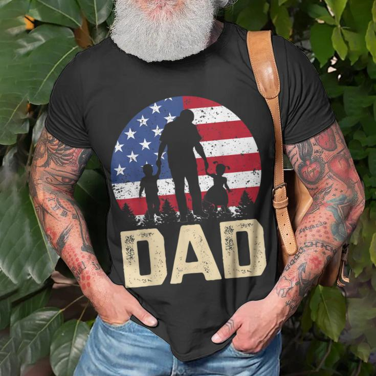 Mens Vintage American Flag 4Th Of July Patriotic Dad Gift Unisex T-Shirt Gifts for Old Men