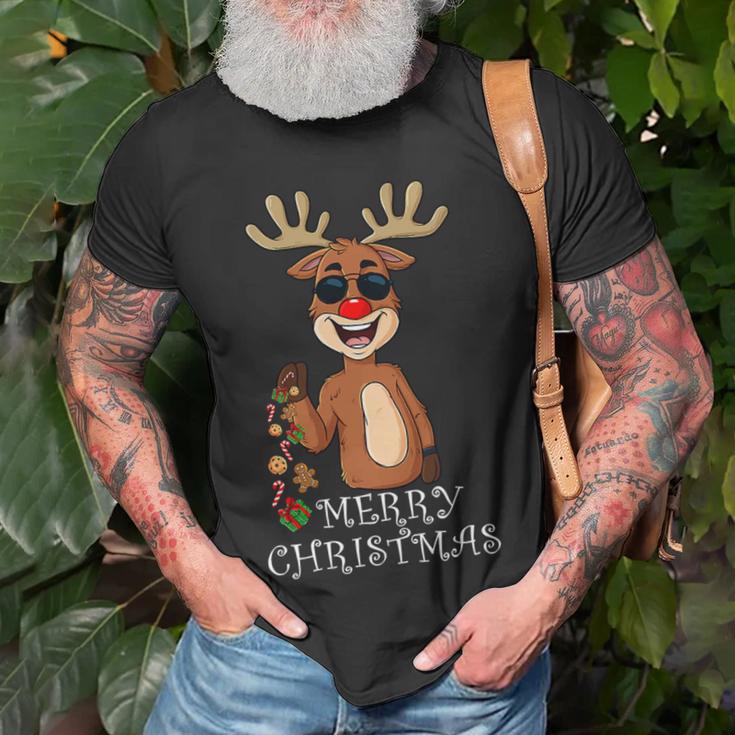 Merry Christmas Reindeer Funny Family 884 Shirt Unisex T-Shirt Gifts for Old Men