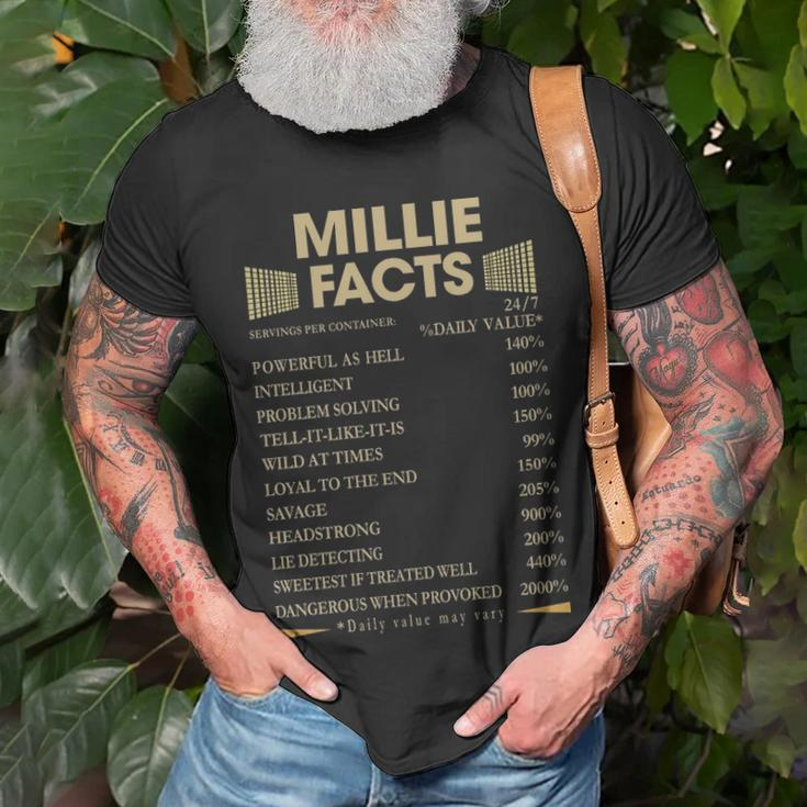 Millie Name Millie Facts T-Shirt Gifts for Old Men