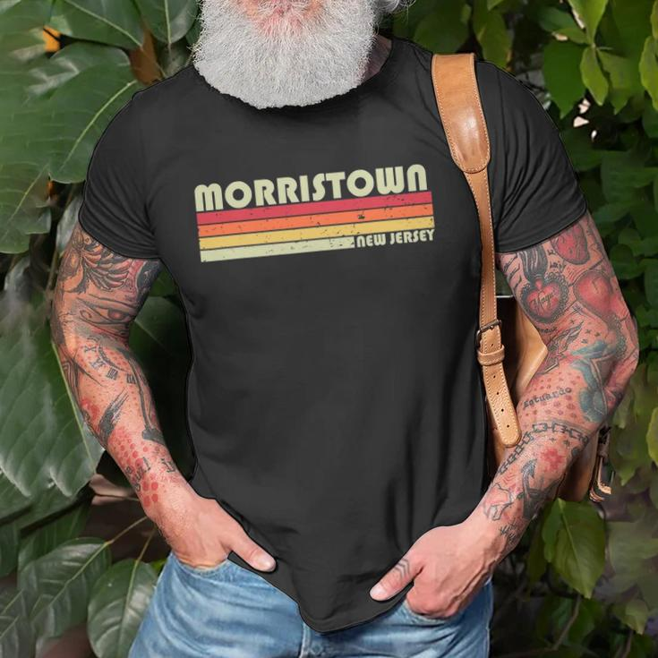 Morristown Nj New Jersey City Home Roots Retro T-shirt Gifts for Old Men
