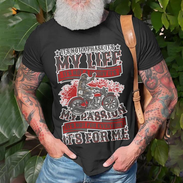 Motorcycle Passion Biker Safety 487 Shirt Unisex T-Shirt Gifts for Old Men