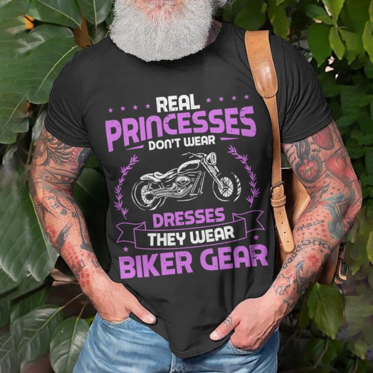 Motorcycle Real Princesses Wear Biker 483 Shirt Unisex T-Shirt Gifts for Old Men