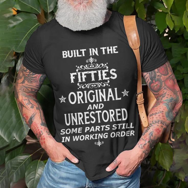 Motorcycle Vintage Built In Fifties Biker Custom Birthday Unisex T-Shirt Gifts for Old Men