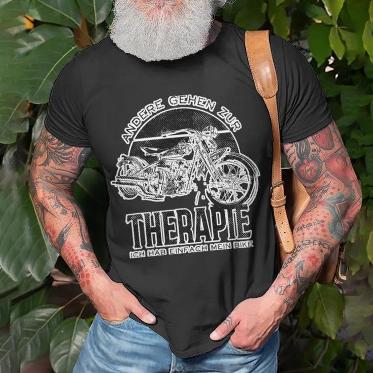 Motorcycles Therapy Ich Hab Einfach 462 Shirt Unisex T-Shirt Gifts for Old Men