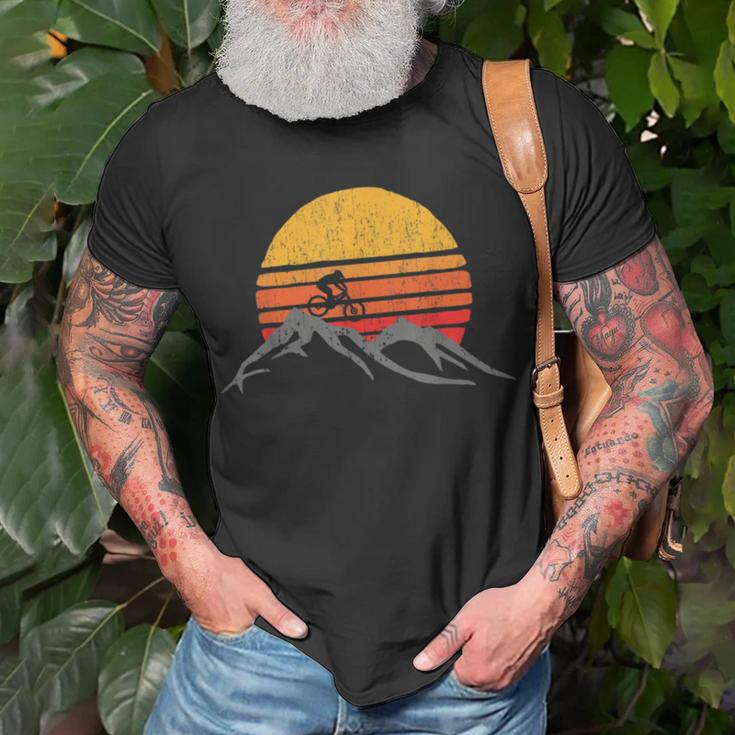 Mountain Bike Vintage Sunset Design Graphic 235 Trending Shirt Unisex T-Shirt Gifts for Old Men