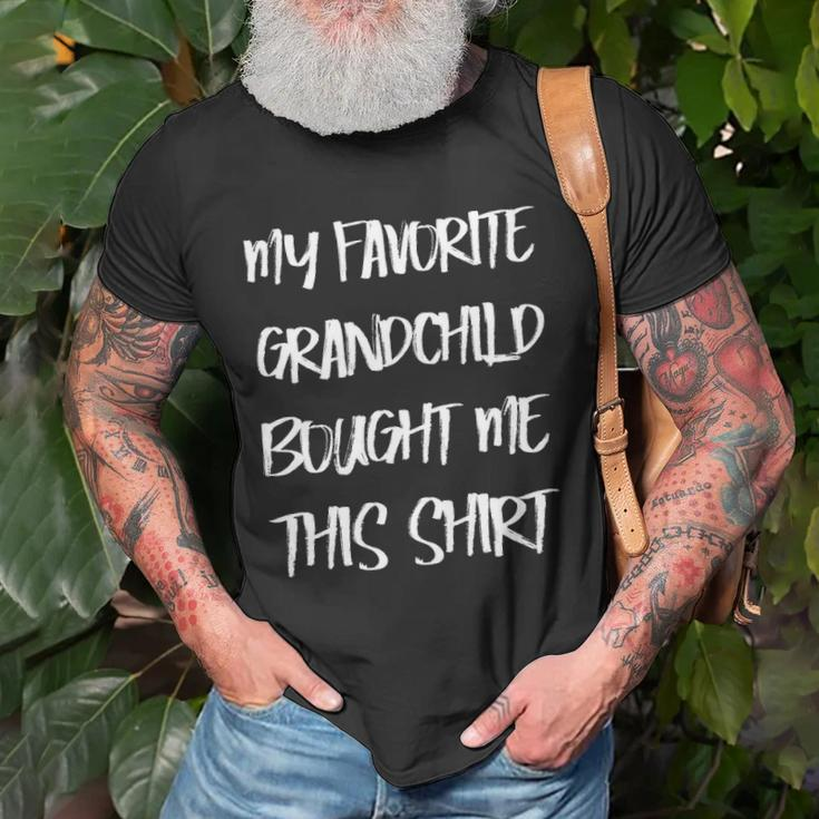 My Favorite Grandchild Bought Me This Grandparents Unisex T-Shirt Gifts for Old Men