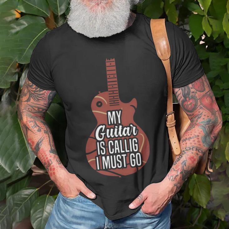 My Guitar Is Calling And I Must Go 525 Trending Shirt Unisex T-Shirt Gifts for Old Men