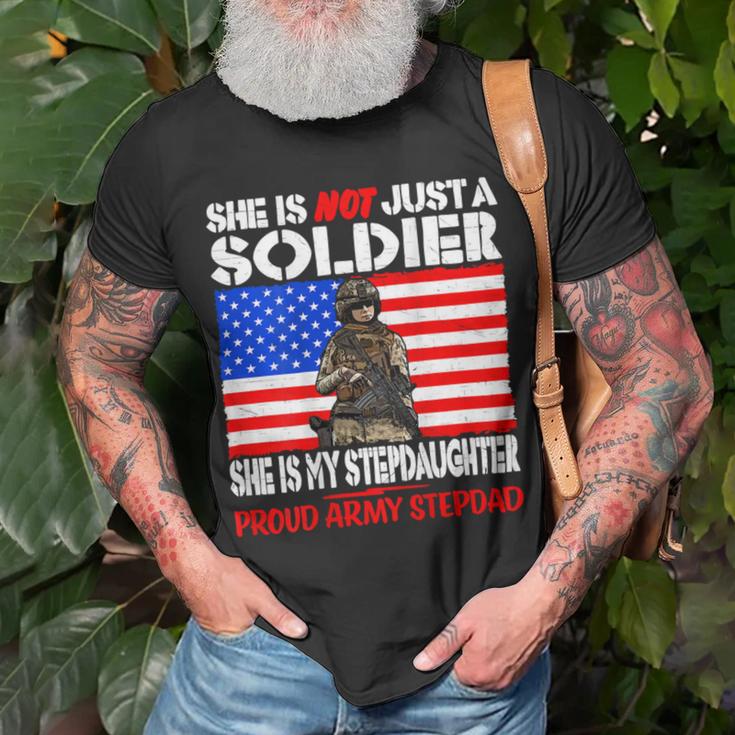 My Stepdaughter Is A Soldier Proud 682 Shirt Unisex T-Shirt Gifts for Old Men