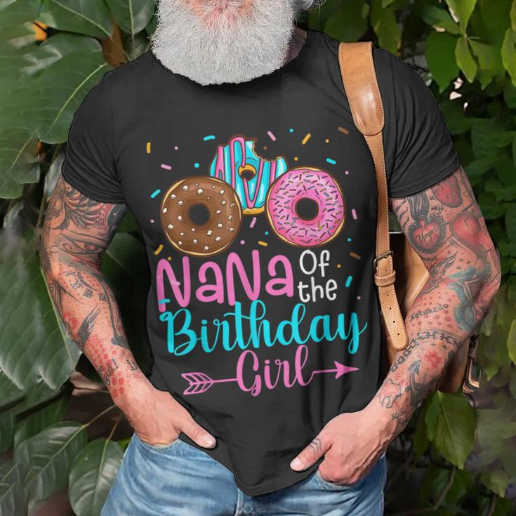 Nana Of The Birthday Girl Donut Party Family Matching Unisex T-Shirt Gifts for Old Men