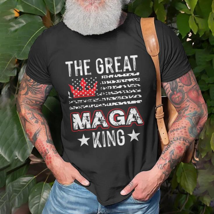 Old The Great Maga King Ultra Maga Retro Us Flag Unisex T-Shirt Gifts for Old Men