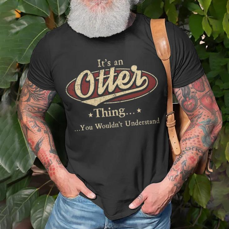 Otter Shirt Personalized Name GiftsShirt Name Print T Shirts Shirts With Name Otter Unisex T-Shirt Gifts for Old Men