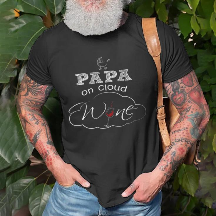 Papa On Cloud Wine New Dad 2018 And Baby Unisex T-Shirt Gifts for Old Men