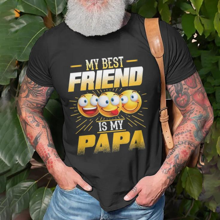 Papa Tee My Best Friend Is My Papa Funny Gift Tees Unisex T-Shirt Gifts for Old Men