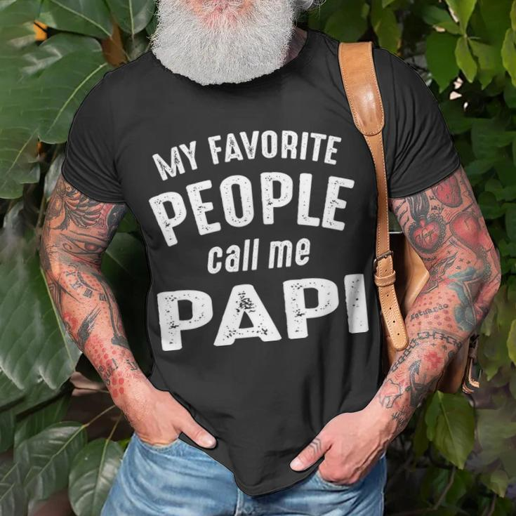 Papi Grandpa My Favorite People Call Me Papi T-Shirt Gifts for Old Men