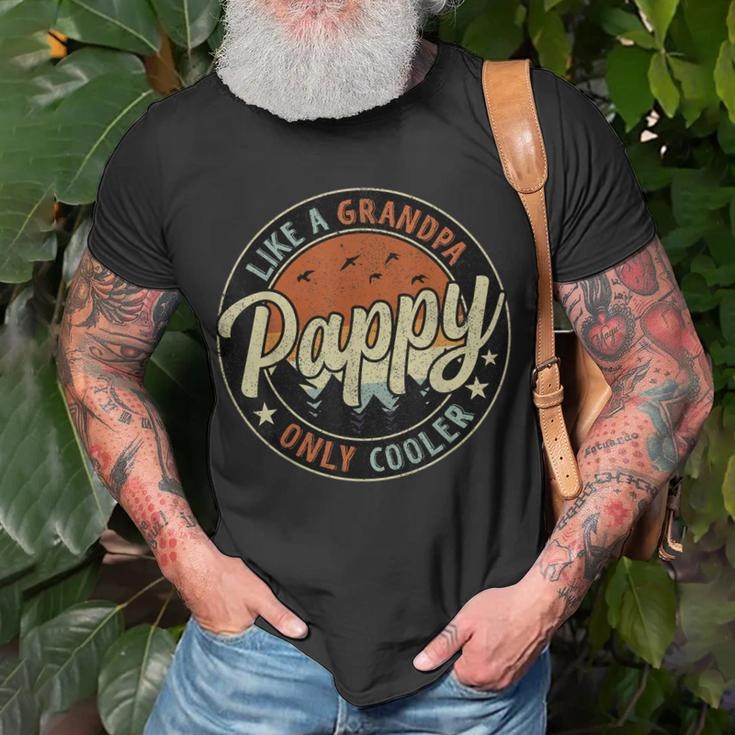 Pappy Like A Grandpa Only Cooler Vintage Retro Fathers Day Unisex T-Shirt Gifts for Old Men